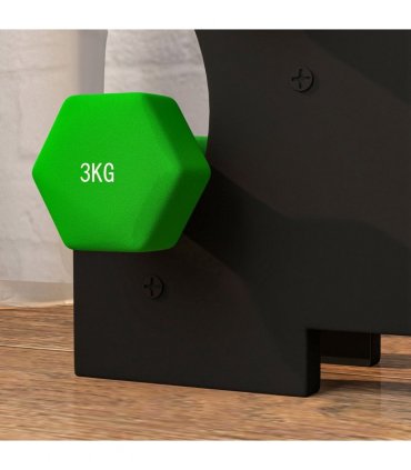 SPORTNOW Hex Dumbbells Set with Dumbbell Rack, 2 x 1kg, 2 x 2kg, 2 x 3kg
