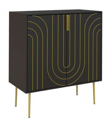 HOMCOM Freestanding Storage Cabinet with Adjustable Shelf for Living Room