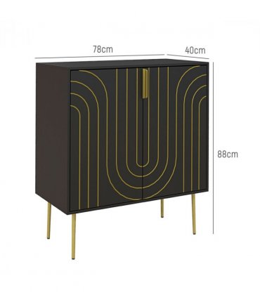 HOMCOM Freestanding Storage Cabinet with Adjustable Shelf for Living Room