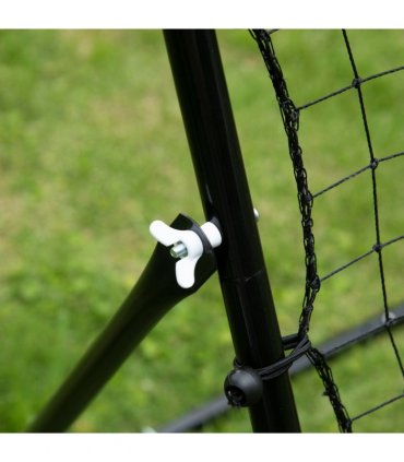 HOMCOM Rebounder Net Goal for Kids Adults Baseball Football Training Black