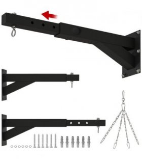 SPORTNOW 5-Length Adjustable Punch Bag Bracket for Boxing Punching Training