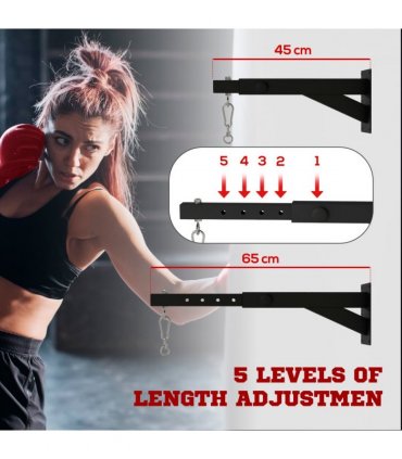 SPORTNOW 5-Length Adjustable Punch Bag Bracket for Boxing Punching Training