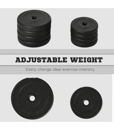 HOMCOM 20KG Adjustable Dumbbells Weight Set Hand Weight for Body Fitness