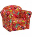 AIYAPLAY Kids Sofa Chair with Dinosaur Design for Bedroom, Playroom, Red