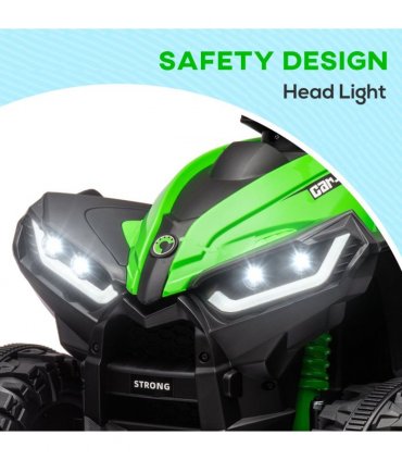 HOMCOM 12V Electric Quad Bikes for Kids Ride On Car ATV Toy for 3-5 Years Green