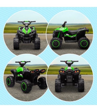 HOMCOM 12V Electric Quad Bikes for Kids Ride On Car ATV Toy for 3-5 Years Green