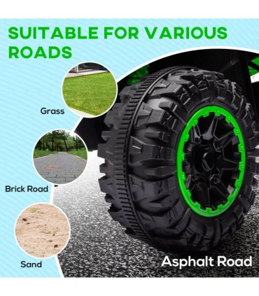 HOMCOM 12V Electric Quad Bikes for Kids Ride On Car ATV Toy for 3-5 Years Green