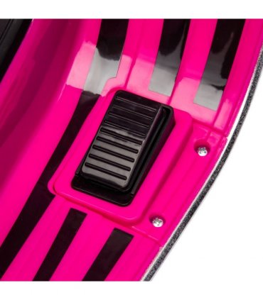 AIYAPLAY Vespa Licensed 12V Kids Electric Motorbike w/ 2 Training Wheels - Pink