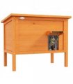 PawHut Outdoor Feral Cat House Insulated w/ Openable Roof - Orange