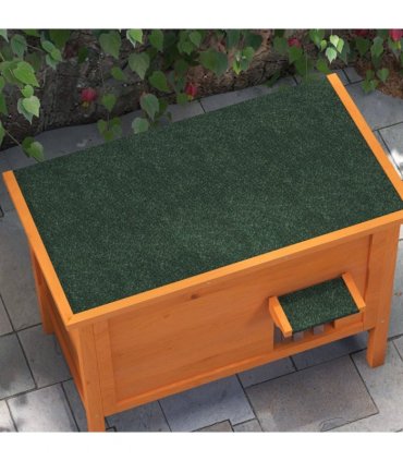 PawHut Outdoor Feral Cat House Insulated w/ Openable Roof - Orange