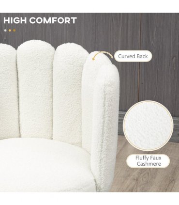 HOMCOM Bar Stools Set of 2, Breakfast Barstools with Backs, Cream