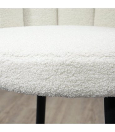 HOMCOM Bar Stools Set of 2, Breakfast Barstools with Backs, Cream