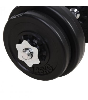 HOMCOM Dumbbells and Barbell Set with 65kg Adjustable Weights for Home Gym