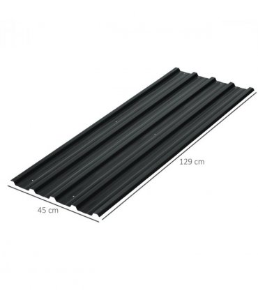 Outsunny Pack of 12 Metal Roofing Sheets for Greenhouse and Shed, Dark Grey