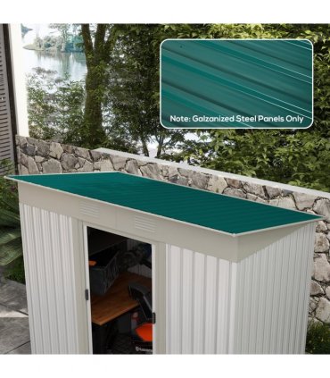 Outsunny Pack of 12 Metal Roofing Sheets for Greenhouse and Shed, Green
