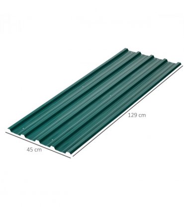 Outsunny Pack of 12 Metal Roofing Sheets for Greenhouse and Shed, Green
