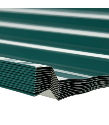 Outsunny Pack of 12 Metal Roofing Sheets for Greenhouse and Shed, Green