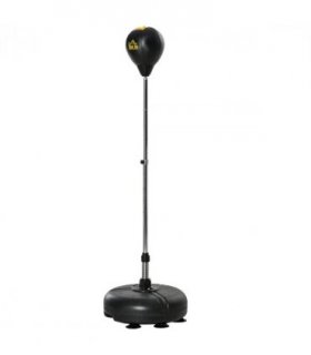 HOMCOM Punching Bag with Stand Boxing Bag Set with Adjustable Height Black, Gold