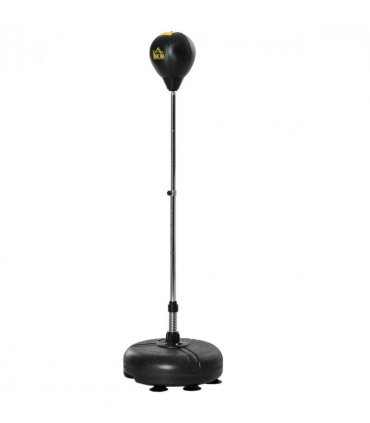 HOMCOM Punching Bag with Stand Boxing Bag Set with Adjustable Height Black, Gold