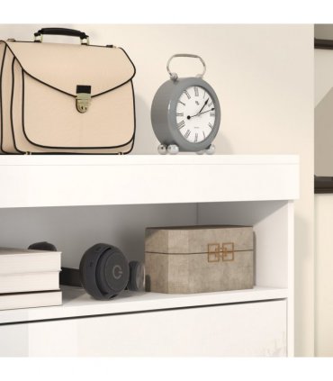 HOMCOM Wall Mounted or Freestanding Shoe Cabinet with 2 Flip Drawers, White
