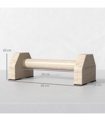 SPORTNOW Wooden Parallettes Push Up Bars Calisthenics Equipment for Home Gym