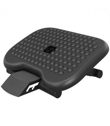 HOMCOM Foot Rest Adjustable Height and Angle Home Office Footstool Black