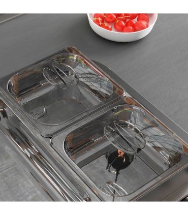 HOMCOM 4 Tray Electric Food Warmer Buffet Server with Adjustable Temp 300W