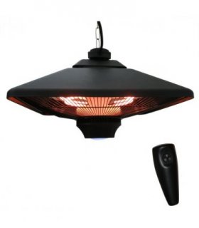 Outsunny 2kw Electric Heater LED Halogen Heating Hanging Light Outdoor Remote