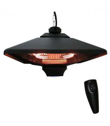 Outsunny 2kw Electric Heater LED Halogen Heating Hanging Light Outdoor Remote
