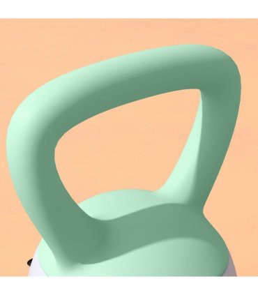 SPORTNOW 8KG Kettlebell with Soft Body and Non-Slip Handle, Grey and Green