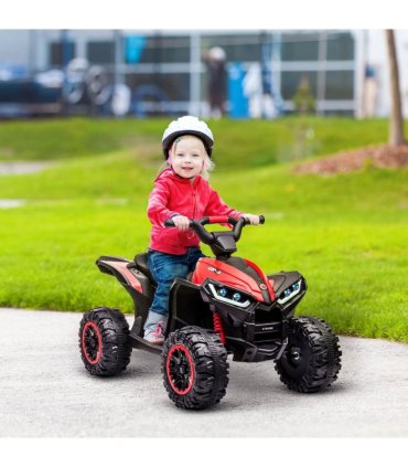 HOMCOM 12V Electric Quad Bikes for Kids Ride On Car ATV Toy for 3-5 Years Red