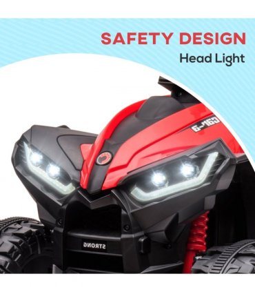 HOMCOM 12V Electric Quad Bikes for Kids Ride On Car ATV Toy for 3-5 Years Red