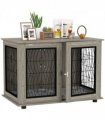 PawHut Dog Crate Furniture, 44.5" End Table for Extra Large Dogs w/ Cushion