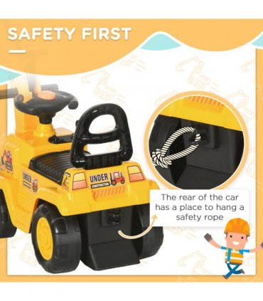 HOMCOM 2 in 1 Kids Ride On Tractor with Bucke, for 1.5-4 Years Old, NO POWER