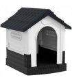 PawHut Dog Kennel for Outside, for XS Dogs, 64.5 x 57 x 66cm, Grey