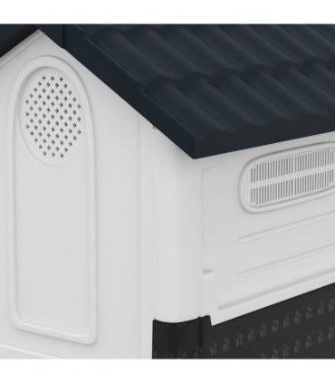 PawHut Dog Kennel for Outside, for XS Dogs, 64.5 x 57 x 66cm, Grey