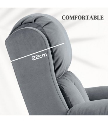 HOMCOM Lift Chair Riser and Recliner Chair with Vibration Massage, Heat, Grey