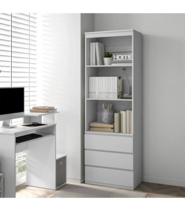 HOMCOM 180cm Tall Bookshelf Free Standing Storage Shelf Unit with Storage White