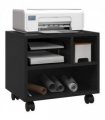 HOMCOM Printer Stand with Storage Printer Cart on Wheels for Home Office Black