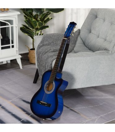 HOMCOM Beginner Acoustic Electric Cutaway Guitar Kids Guitar and Junior Guitar