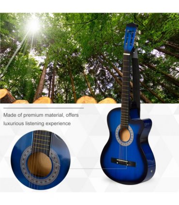 HOMCOM Beginner Acoustic Electric Cutaway Guitar Kids Guitar and Junior Guitar
