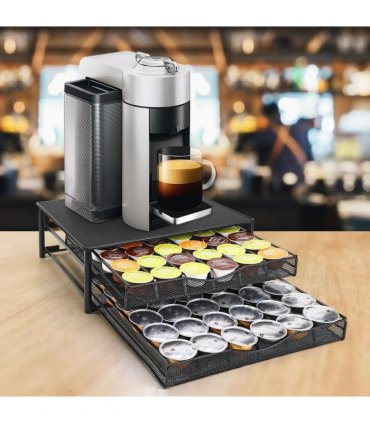 Vinsani Black Coffee Pod Double Drawer 1010402