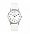 Ravel Mens Ladies Classic Big White Dial White Leather Strap Watch R0129.24.1