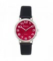 Ravel Unisex Mens Ladies Classic Big Red Dial Black Leather Strap Watch R0105.51.1