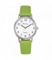 Ravel Ladies Classic Big White Dial Green Leather Strap Watch R0140.21.1