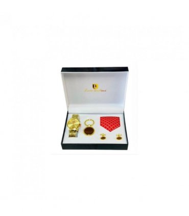 Luis Cardini Mens Watch, Tie, Cufflinks & Keychain Gift Sets 27144
