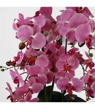 60cm Orchid Artificial Pink - Marble Effect Ceramic Planter