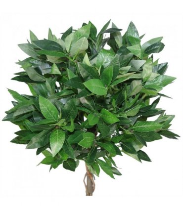 120cm (4ft) Plain Natural Trunk Artificial Topiary Bay Laurel Ball Tree