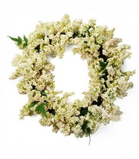 55cm Artificial Hanging White Berry Wreath
