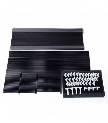 Simple Assembly 10 Tiers Non-woven Fabric Shoe Rack with Handle Black